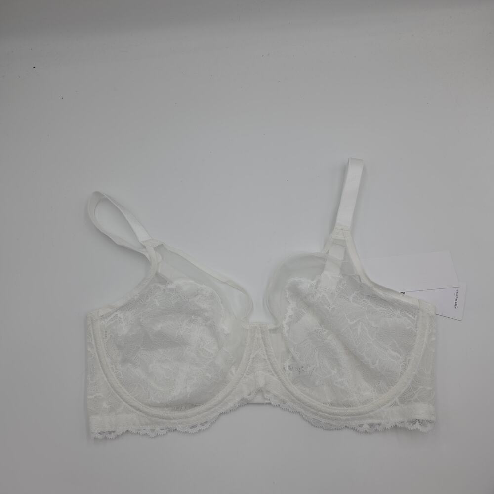 HSIA Bundle of Two Blossom Unlined Underwire Lace Bra Black White Size 34DDD - Picture 6 of 9